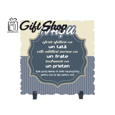 Nasu ofera sfaturi ca un..., placheta cu mesaj